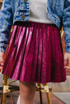 Lola + The Boys Bottoms Foil Pleated Skirt