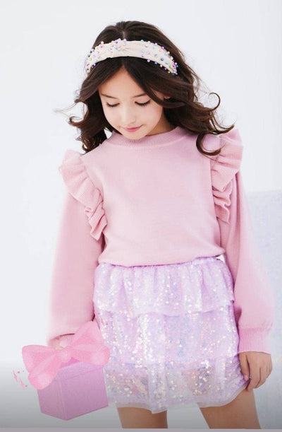 Lola + The Boys Bottoms Iridescent Shimmer Sequin Skirt