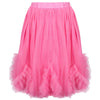 Lola + The Boys Bottoms Magenta Tulle Ruffle Midi Skirt