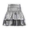 Lola + The Boys Bottoms Metallic Ruffle Skort