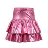 Lola + The Boys Bottoms Hot Pink / 2 Metallic Ruffle Skort