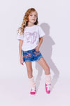 Lola + The Boys Bottoms Pink Crystal Denim Short