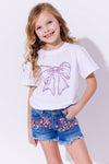 Lola + The Boys Bottoms Pink Crystal Denim Short