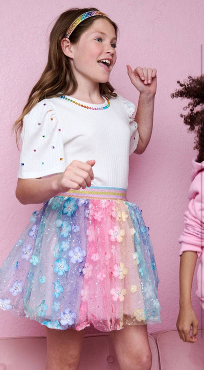 Lola + The Boys Bottoms Rainbow Floral Dream Tutu