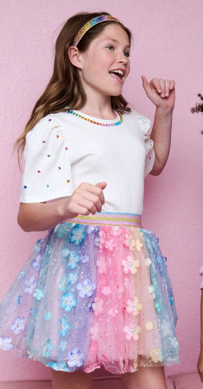 Lola + The Boys Bottoms Rainbow Floral Dream Tutu