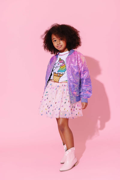 Lola + The Boys Bottoms Rainbow Metallic Unicorn Tutu