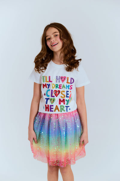 exclude-sale Bottoms Rainbow Sequin Skirt