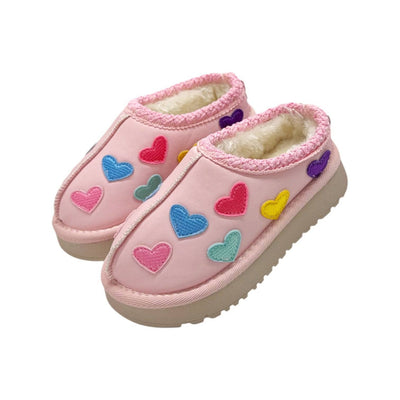 Lola + The Boys Candy Heart Sherpa Booties