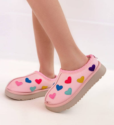 Lola + The Boys Candy Heart Sherpa Booties