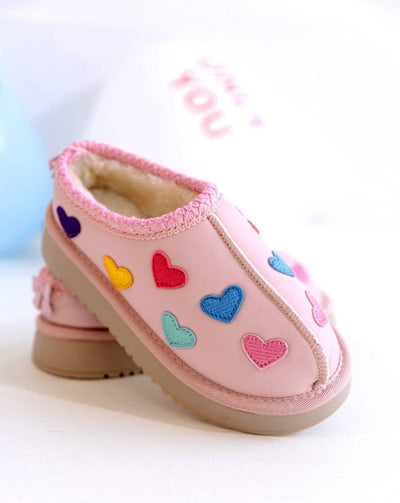 Lola + The Boys Candy Heart Sherpa Booties