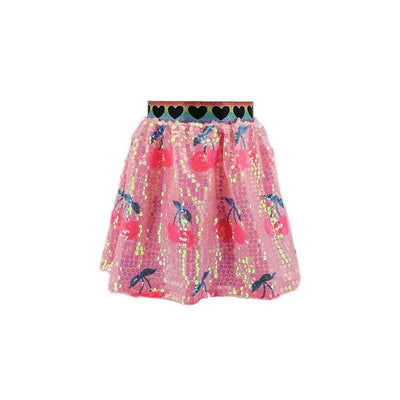 Lola + The Boys Cherry Sequin Skirt