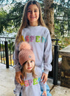 Lola + The Boys Crystal ASPEN Sweatshirt