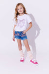 Lola + The Boys Crystal Bow Tshirt