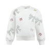 Lola + The Boys 2 Crystal Bows Sweatshirt