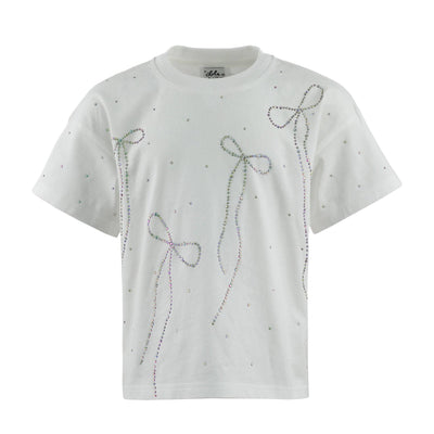 Lola + The Boys Crystal Bows T-shirt