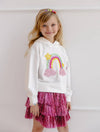 lola-spring Crystal Candy Rainbow Hoodie