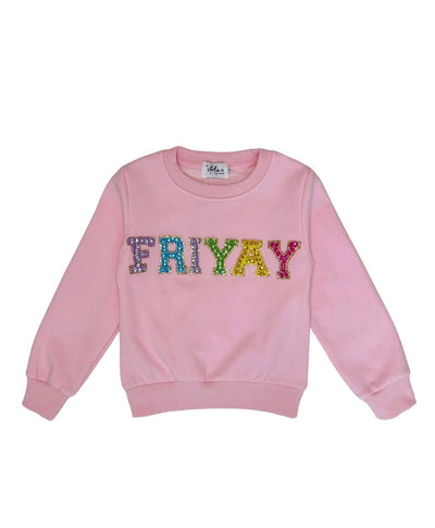 Lola + The Boys Crystal FRIYAY Sweatshirt