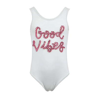 Lola + The Boys Crystal Good Vibes Swimsuit