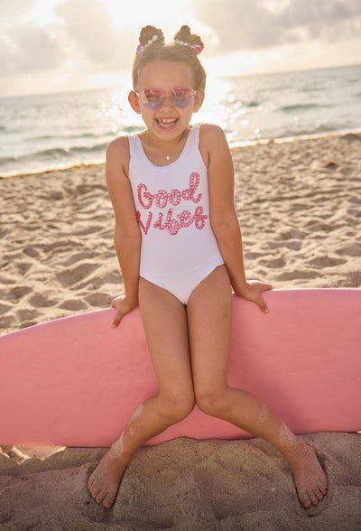 Lola + The Boys Crystal Good Vibes Swimsuit