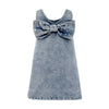 Lola + The Boys Crystal Heart Denim Bow Dress