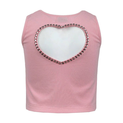 Lola + The Boys Crystal Heart Top