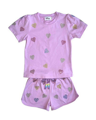 lola-spring Crystal Hearts Short Set