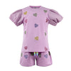 Lola + The Boys Lavender / 2 Crystal Hearts Short Set