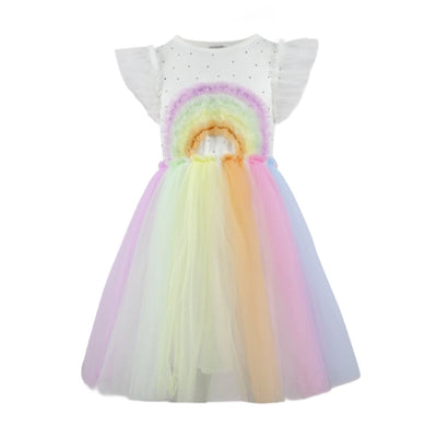 Lola + The Boys Crystal Rainbow Tulle Dress