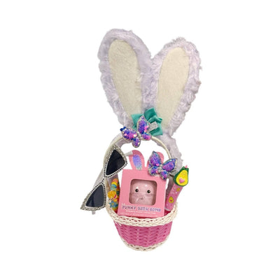 Lola + The Boys with a bunny bath bomb Cutie Mini Bunny Basket - Value $92