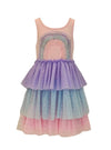 exclude-new-arriv Dress 2 3D Rainbow Peach Tank Dress