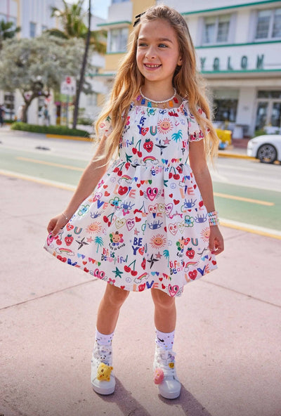 Lola + The Boys Dress Be You Doodle Dress