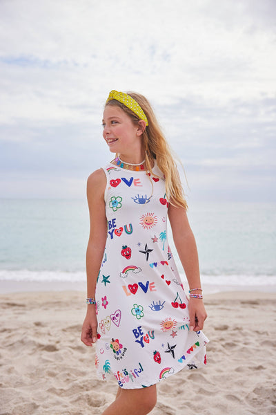 Lola + The Boys Dress Be You Doodle Tank Dress