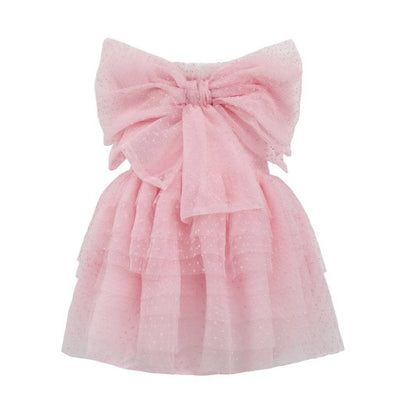 exclude-new-arriv Dress Peach / 2 Dream Bow Mini Tulle Dress