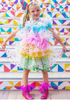 Lola + The Boys Dress Foil Polka Dot Tulle Dress