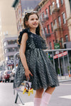 Lola + The Boys Dress Gold Lame Stars Tulle Dress