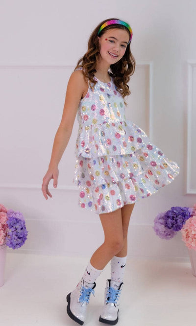 lola-spring Dress Happy Emoji Sequin Dress