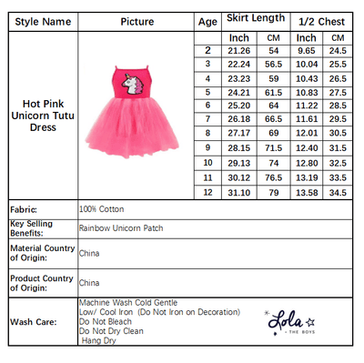 Lola & The Boys Dress Hot Pink Unicorn Tutu Dress