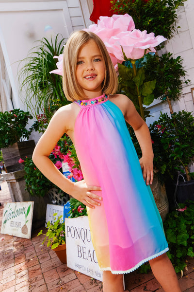 exclude-new-arriv Dress Jeweled Rainbow Dress