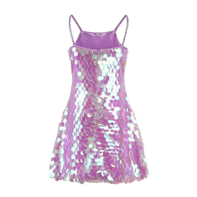 Lola + The Boys Dress Lavender Magic Paillette Dress