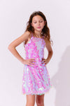 Lola + The Boys Dress Lavender Magic Paillette Dress