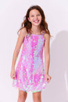 Lola + The Boys Dress Lavender Magic Paillette Dress