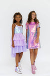 exclude-new-arriv Dress Lavender Paillette Ombre Tutu Dress