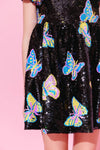 Lola + The Boys Dress Magic Butterfly Sequin Dress