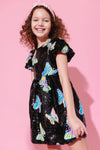 Lola + The Boys Dress Magic Butterfly Sequin Dress