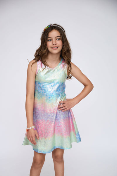 Lola + The Boys Dress Metallic Ombre Tank Dress