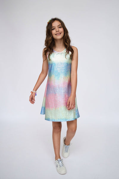 Lola + The Boys Dress Metallic Ombre Tank Dress