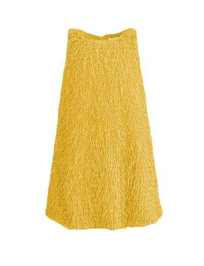 Lola + The Boys Dress Mia Yellow Fringe Dress