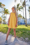 Lola + The Boys Dress Mia Yellow Fringe Dress