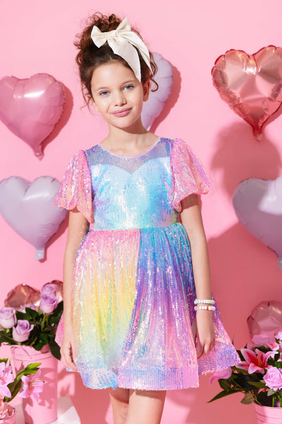 Lola + The Boys Dress Ombre Bright Party Dress