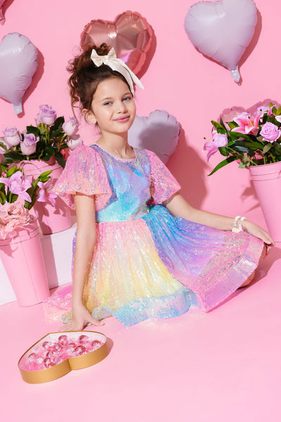 Lola + The Boys Dress Ombre Bright Party Dress